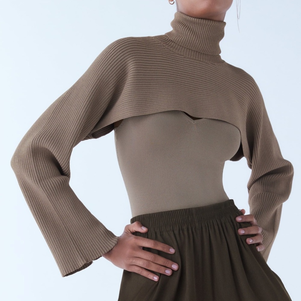 Zara Knit arm warmer sweater NWT